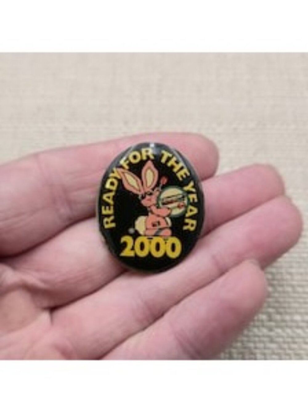 Vintage Y2K Energizer Bunny Ready for the Year 2000 Collectible Lapel Pin A8306